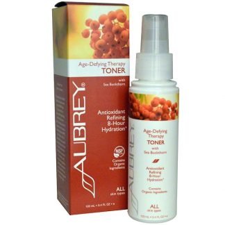 Aubrey Organics, エイジ・ディファイング・セラピー・トナー、全ての肌のタイプに、3.4液量オンス (100 ml)