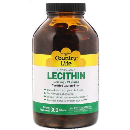 Country Life, レシチン、1200mg、300ソフトジェル