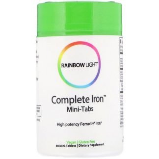 Rainbow Light, コンプリート・アイアン、ミニタブ（小さめの錠剤）、ミニタブ60錠