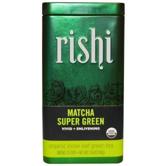 Rishi Tea, オーガニック グリーンティー, 抹茶 スーパーグリーン, ルーズリーフ, 1.76 オンス (50 g)