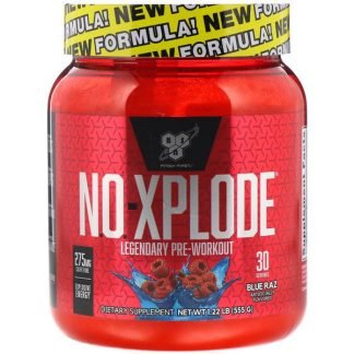 BSN, N.O.-Xplode™、プレワークアウト イグナイター、ブルーラズ味、1.22 ポンド (555 g)