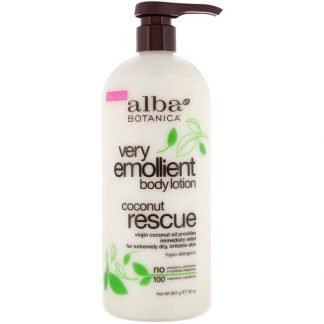 Alba Botanica, ベリーエモリエント、ボディローション、ココナッツレスキュー、907g（32オンス）