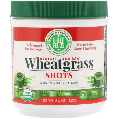 Green Foods , オーガニック＆ロー、ウィートグラスショット、150g（5.3oz）