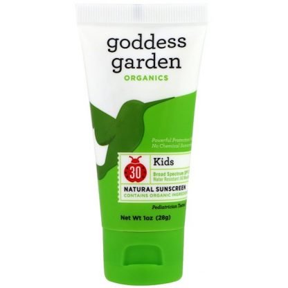 Goddess Garden, オーガニック、キッズ、ナチュラルサンスクリーン、SPF 30,1オンス（28 g）
