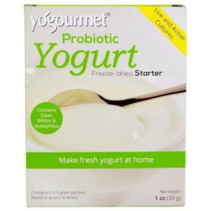 Yogourmet, プロバイオティクスヨーグルト、フリーズドライスターター、6個、各5g