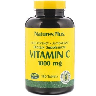 Nature's Plus, ビタミン C, 1000 mg, 180 錠