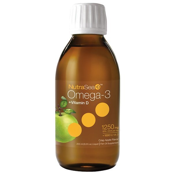 Ascenta, ニュートラシー+ D、 オメガ-3 + ビタミン D、クリスプアップル味、6.8 fl oz (200 ml) 液体