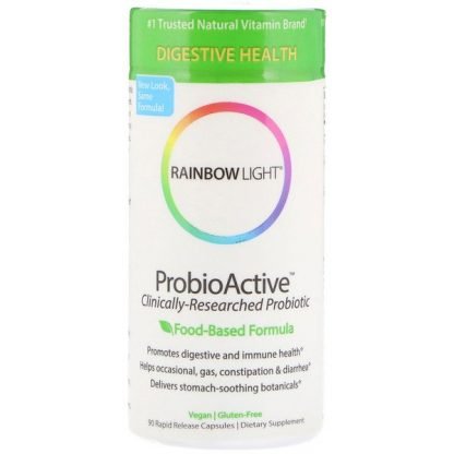 Rainbow Light, プロバイオアクティブ（ProbioActive）, 食品ベースフォーミュラ, 90速放性カプセル