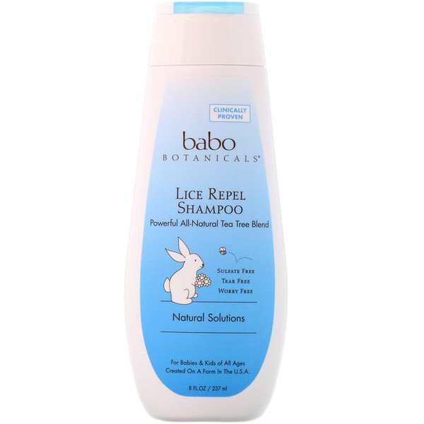 Babo Botanicals, シラミ駆除シャンプー、 強力な全自然ティーツリーブレンド、 8液量オンス (237 ml)