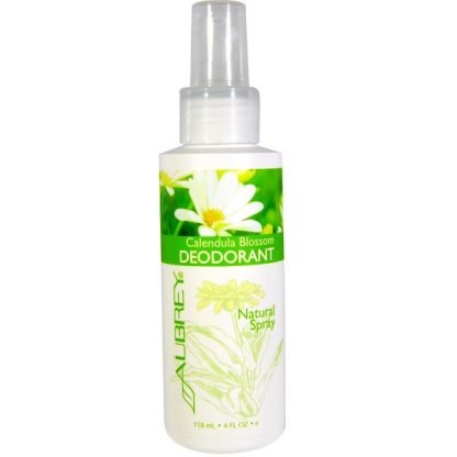Aubrey Organics, キンセンカの花のデオドラント（Calendula Blossom Deodorant）, ナチュラルスプレー, 4液量オンス（118 ml）