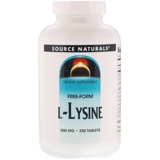 Source Naturals, L-リシン, 500 mg, 250 粒