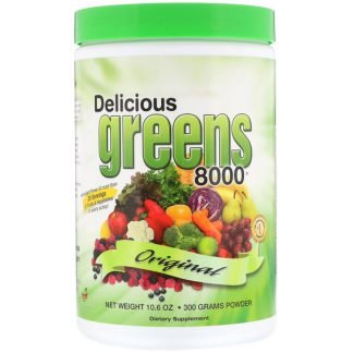 Greens World, Delicious Greens 8000、オリジナル、10.6 オンス(300 g) パウダー