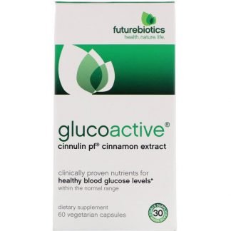 FutureBiotics, グルコアクティブ、 シヌリン PF シナモンエキス、  60植物性カプセル