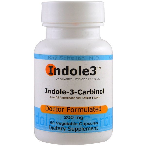 Advance Physician Formulas, インドール3カルビノール(Indole-3-Carbinol), 200 mg, 60粒(ベジタリアンカプセル)