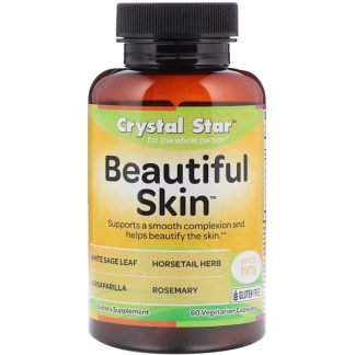 Crystal Star, 美しい素肌, 60粒（ベジタリアンカプセル）