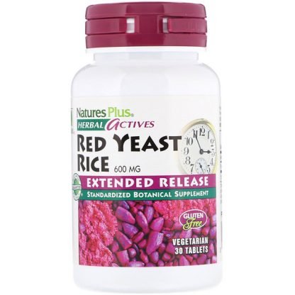 Nature's Plus, ハーブの活性物質, 紅色酵母米, 600 mg, 30錠