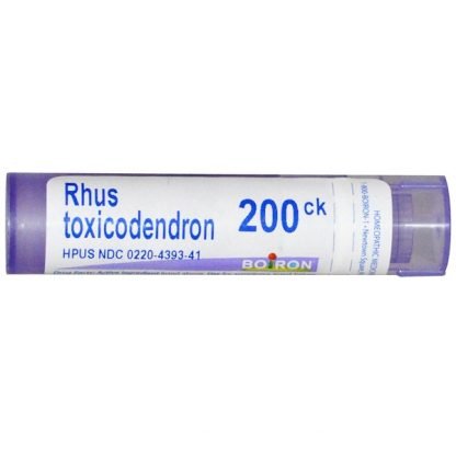 Boiron, Single Remedies, Rhus Toxicodendron（ラス トクシコデンドロン）、200CK、約80ペレット