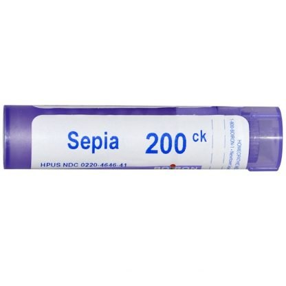 Boiron, Single Remedies, Sepia（セピア）、200CK、約80ペレット