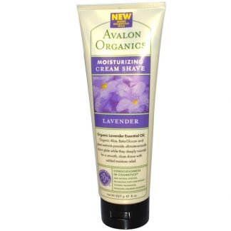Avalon Organics, モイスチャライジング クリームシェーブ、ラベンダー、8 oz (227 g) (Discontinued Item)