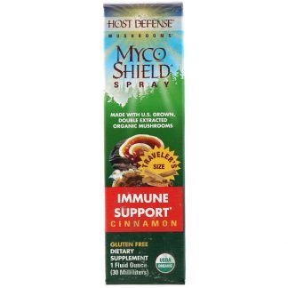 Fungi Perfecti, マッシュルーム オーガニックマイコシールドスプレー 免疫サポート シナモン 1液量オンス (30 ml)