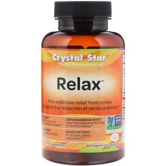 Crystal Star, リラックス、60ベジタリアンカプセル (Discontinued Item)