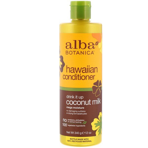 Alba Botanica, ハワイアンコンディショナー、Drink It Up (ドリンクイットアップ)ココナッツミルク、340g(12oz)