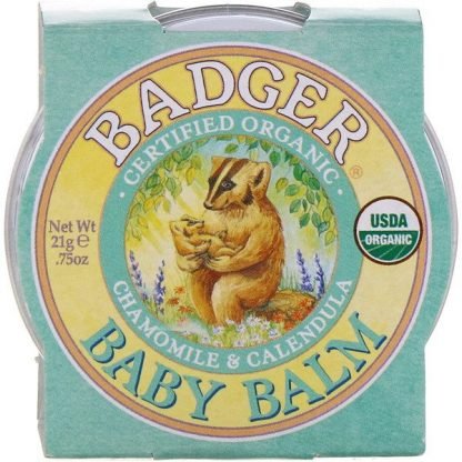 Badger Company, ベビークリーム、カモミール＆カレンデュラ、21g（0.75oz）
