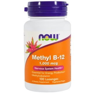 Now Foods, Methyl B-12、1,000 mcg、トローチ 100粒