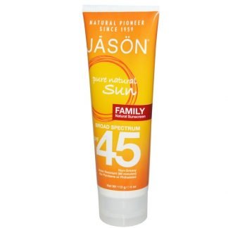 Jason Natural, ファミリーナチュラルサンスクリーン, SPF 45, 4 oz (113 g)