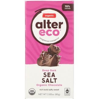 Alter Eco, オーガニックチョコレート, ディープダークシーソルト, 2.82 オンス (80 g)