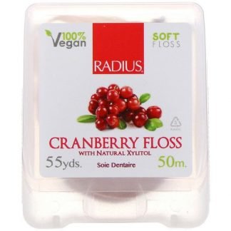 RADIUS, Cranberry Floss with Natural Xylitol, 55 yds (50 m)