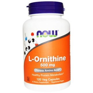 Now Foods, L-オルニチン、500 mg、植物性カプセル 120粒