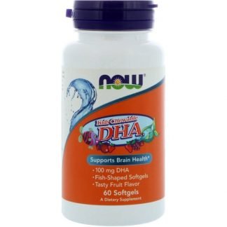 Now Foods, キッズチュアブルDHA、フルーツ味、ソフトジェル60粒