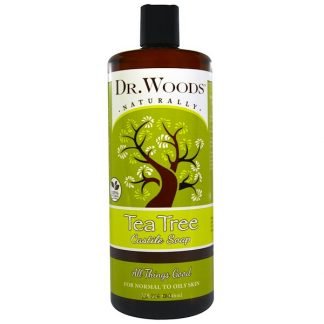 Dr. Woods, ピュアティーツリーカスティルソープ、普通肌・乾燥肌・脂肌向け32液量オンス(946ml)