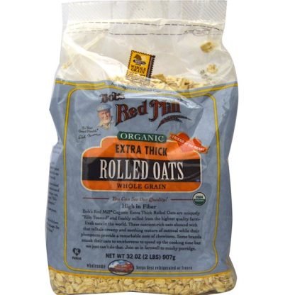 Bob's Red Mill, オーガニック, 極厚ロールドオーツ 32オンス (907 g)