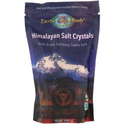 Earth Circle Organics, ヒマラヤ塩クリスタル、細粒、454g（16oz）