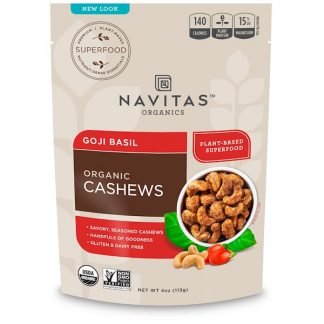 Navitas Organics, Organic Cashews, Goji Basil, 4 oz (113 g) (Discontinued Item)