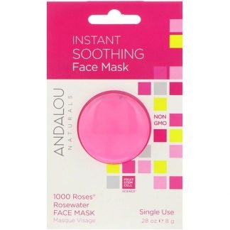 Andalou Naturals, Instant Soothing、1000 Roses Rosewater Face Mask、28 oz (8 g)