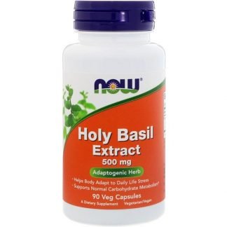 Now Foods, ホーリーバジルエキス、500 mg、90植物性カプセル
