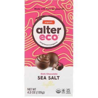 Alter Eco, オーガニック シーソルト・トリュフ, ダークチョコレート, 4.2 オンス (120 g)