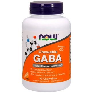 Now Foods, GABA, チュワブル, ナチュラルオレンジフレーバー, チュワブル 90 錠
