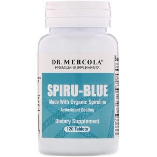 Dr. Mercola, スピル・ブルー(Spiru-Blue)、抗酸化コーティング、120 タブレット