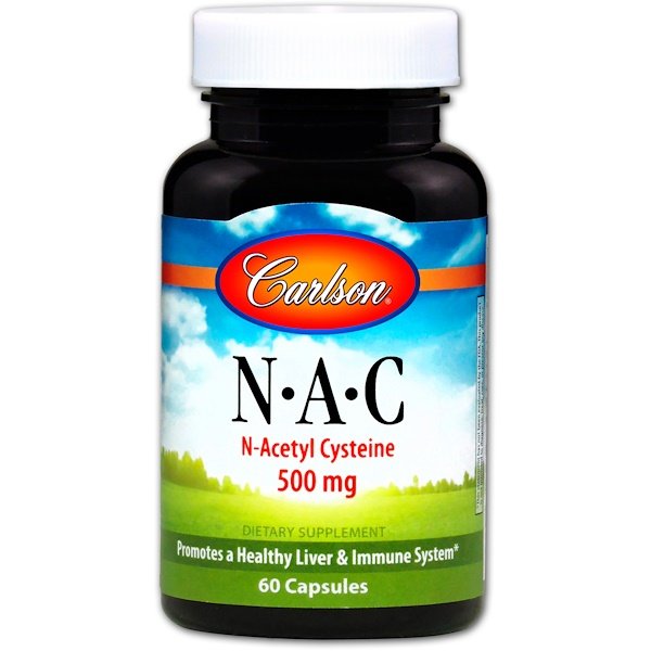 Carlson Labs, N·A·C、500 mg、60カプセル