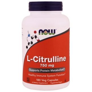 Now Foods, L-シトルリン, 750 mg, ベジカプセル180錠