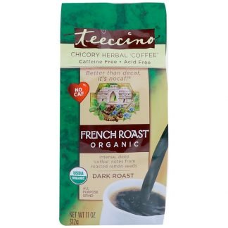 Teeccino, Chicory Herbal Coffee, Organic French Roast, Dark Roast, Caffeine Free, 11 oz (312 g)