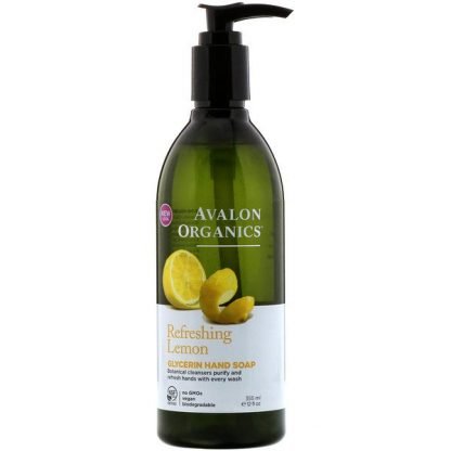 Avalon Organics, グリセリン ハンドソープ、リフレッシングレモン、355ml（12fl oz）