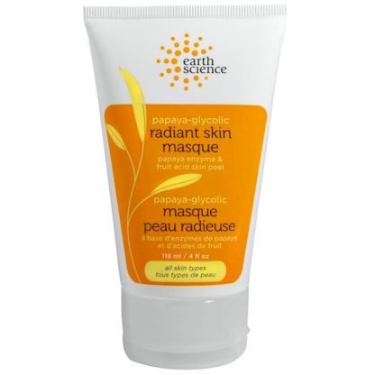 Earth Science, ラディアント スキン マスク、パパイヤ‐グリコール、4 fl oz (118 ml)