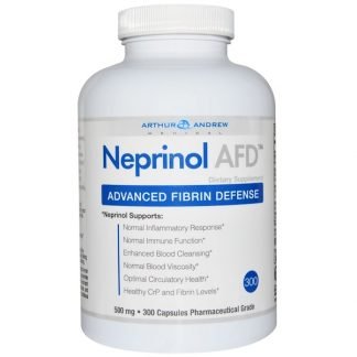 Arthur Andrew Medical, ネプリノールAFD, アドバンスド フィブリン ディフェンス, 500 mg, カプセル 300粒
