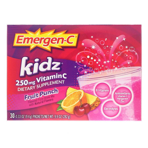 Emergen-C, Kidz(キッズ)、フルーツパンチ、30袋、276g(9.7oz)