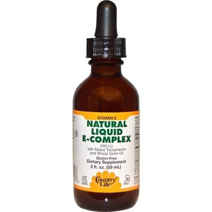 Country Life, ナチュラル・リキッド E 複合体, 240 IU, 2 液量オンス (59 ml)